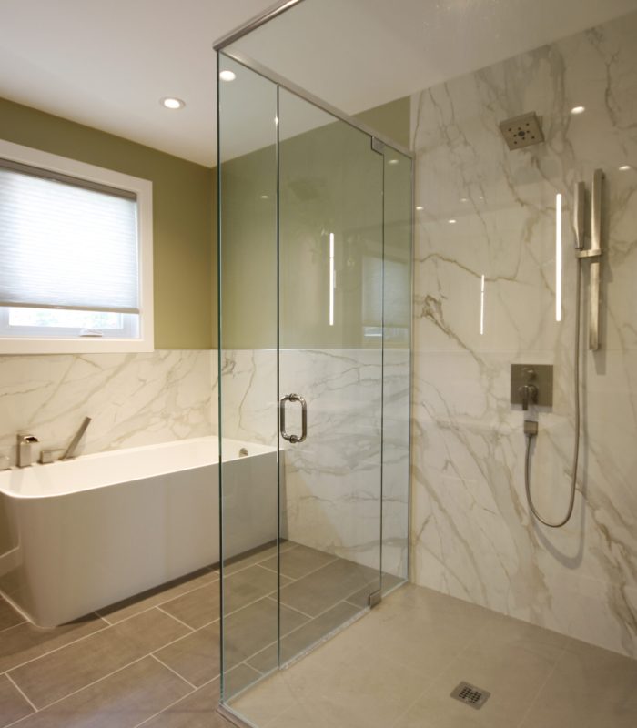 custom bathroom, accessible design, freestanding bathtub